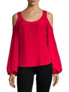 Bailey 44 Scuttlebutt Cold-shoulder Silk Blouse