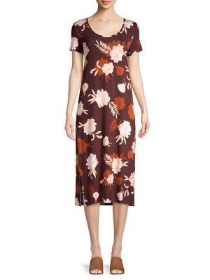 Lord & Taylor Floral Short Sleeve Shift Dress