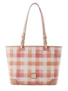 Dooney & Bourke Quadretto Check Checkered Cotton Tote
