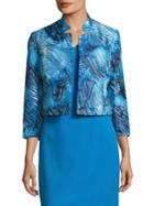 Nipon Boutique Printed Open Front Jacket
