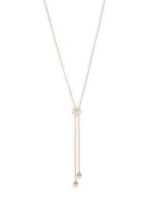 Vince Camuto Daytime Capsule Faux Pearl & Crystal Lariat Necklace