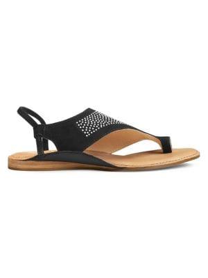 Aerosoles Handbook Suede Toe Ring Slingback Sandals