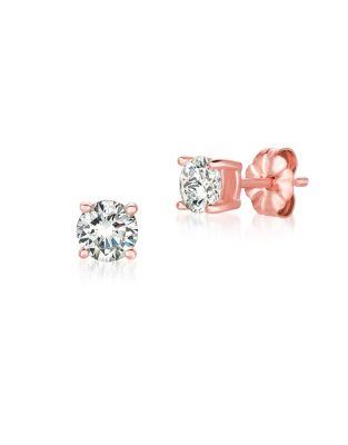 Crislu Classic Solitaire Brilliant Stud Earrings