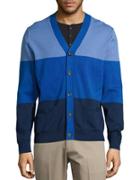 Brooks Brothers Red Fleece Ribbed Colorblock Cardigan