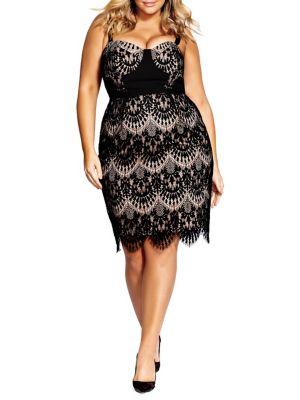 City Chic Plus Lace Jolie Dress