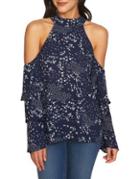 1.state Mockneck Cold-shoulder Blouse