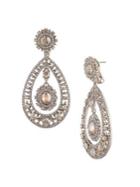 Marchesa Filigree Goldtone & Crystal Chandelier Earrings