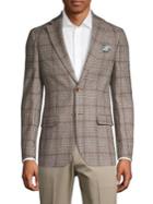 Tallia Orange Glen Plaid Wool-blend Sportcoat