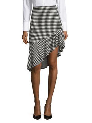 Vero Moda Asymmetric Gingham Skirt