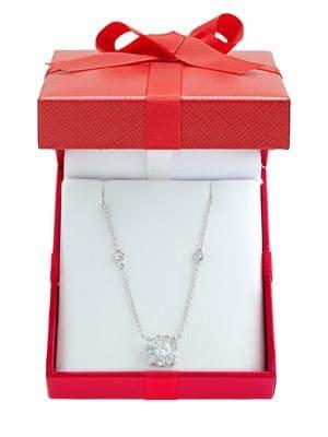 Effy Bouquet 14k White Gold & Diamond Station Pendant Necklace