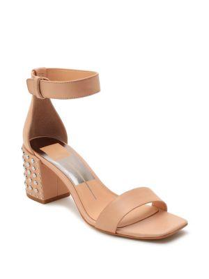 Dolce Vita Dorah Studded Leather Ankle-strap Sandals