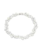Nadri Faux Pearl And Stone-accented Tennis Bracelet
