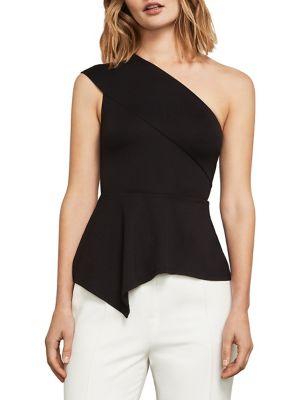 Bcbgmaxazria Gena Asymmetrical One-shoulder Top