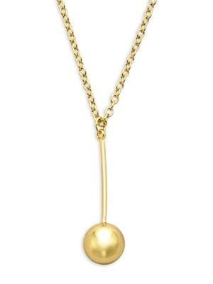Shade Goldtone Stick & Bead Necklace