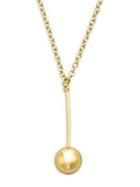 Shade Goldtone Stick & Bead Necklace