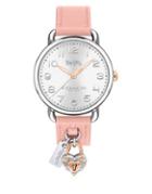 Coach Delancey Stainless Steel And Leather-strap Watch