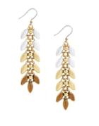 Lucky Brand Lost And Found Leaf Dangle & Drop Earrings