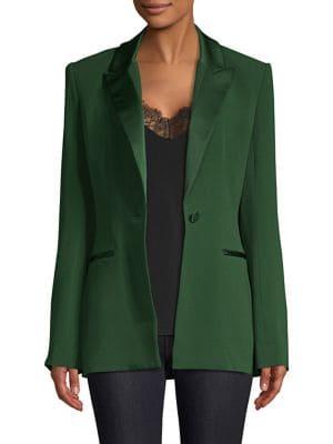 Diane Von Furstenberg Peak Lapel Button Blazer