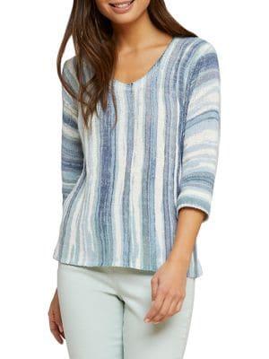Nic+zoe Boardwalk Striped Top