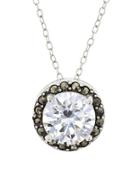 Lord & Taylor Marcasite Sterling Silver Round Pendant Necklace