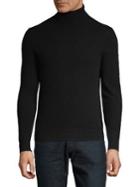 Black Brown Cashmere Turtleneck Sweater