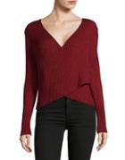 Cmeo Collective Faux Wrap Sweater