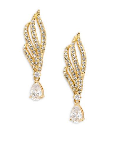 Nadri Cubic Zirconia And Goldtone Pave Drop Earrings