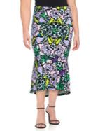 Melissa Mccarthy Seven7 Floral-print Skirt