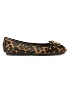 Michael Michael Kors Lillie Leopard-print Calf Hair & Leather Flats