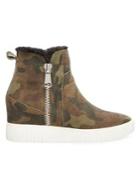 Lord Taylor Bamby Faux Fur-trim Suede Wedge Booties
