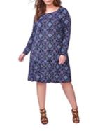 Addition Elle Love And Legend Printed Swing Dress