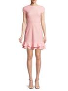 Design Lab Lord & Taylor Cap Sleeve Ruffle Hem Dress