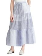 Lauren Ralph Lauren Tiered Cotton Blend Peasant Skirt