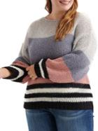 Lucky Brand Plus Striped & Colorblock Sweater