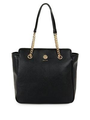 Anne Klein Chain Leather Shopper Tote
