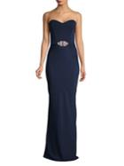 Nicole Bakti Off-the-shoulder Belted Gown