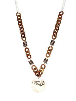 Design Lab Link Goldtone Pendant Necklace