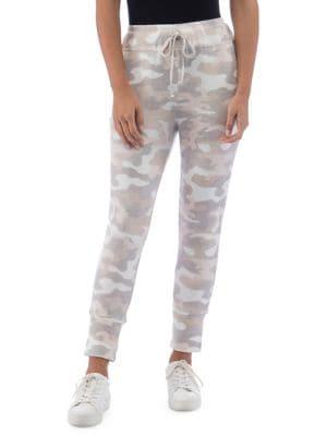 B Collection By Bobeau Camo Printed Brushed Joggers