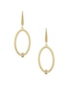 Laundry By Shelli Segal Oval Pave Drop Earrings