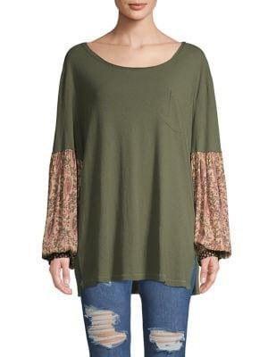 Free People Jade Long-sleeve Printed Tunic