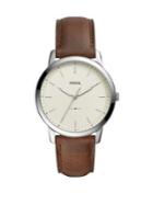Fossil The Minimalist Leather-strap Watch