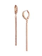 Givenchy Rose Goldplated And Crystal Pave Bar Linear Earrings