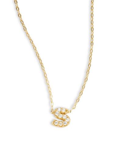 Nadri Sterling Silver S Initial Necklace