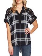 Vince Camuto Highland Mixed-print Button Down Shirt