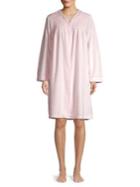 Miss Elaine Embroidered Long-sleeve Night Gown