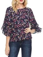 Vince Camuto Gilded Rose Floral-print Blouse