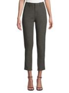 Lord & Taylor Striped Cotton-blend Cropped Pants