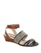 French Connection Wiley Leather Wedge Sandals