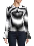 Design Lab Striped Bell Sleeve Top