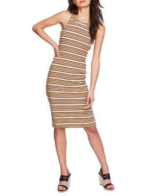 1.state Striped Cutout Bodycon Dress